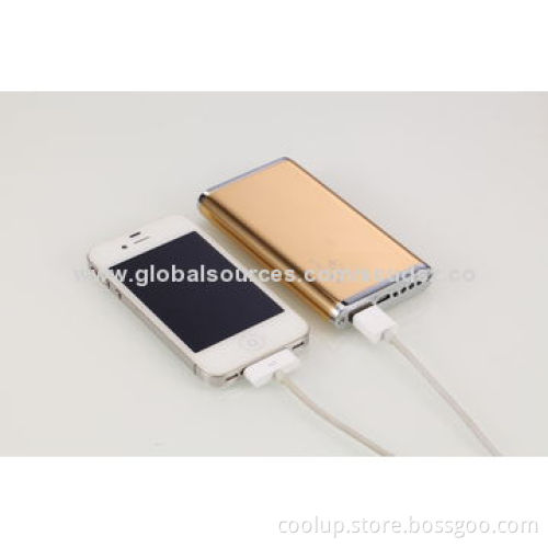 6,000mAh Power Banks, Made of Aluminum Material, 94*59*12mm Dimensions